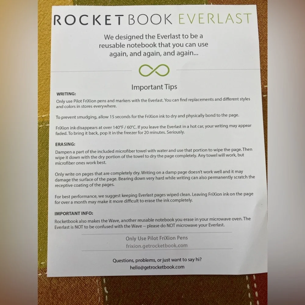 Rocketbook Core Reusable Spiral 8.5